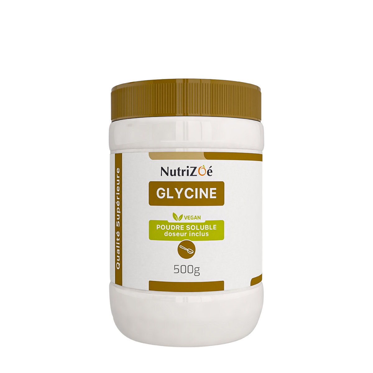 Glycine végane | poudre soluble | Format 500g | acide aminé | Nutrizoé