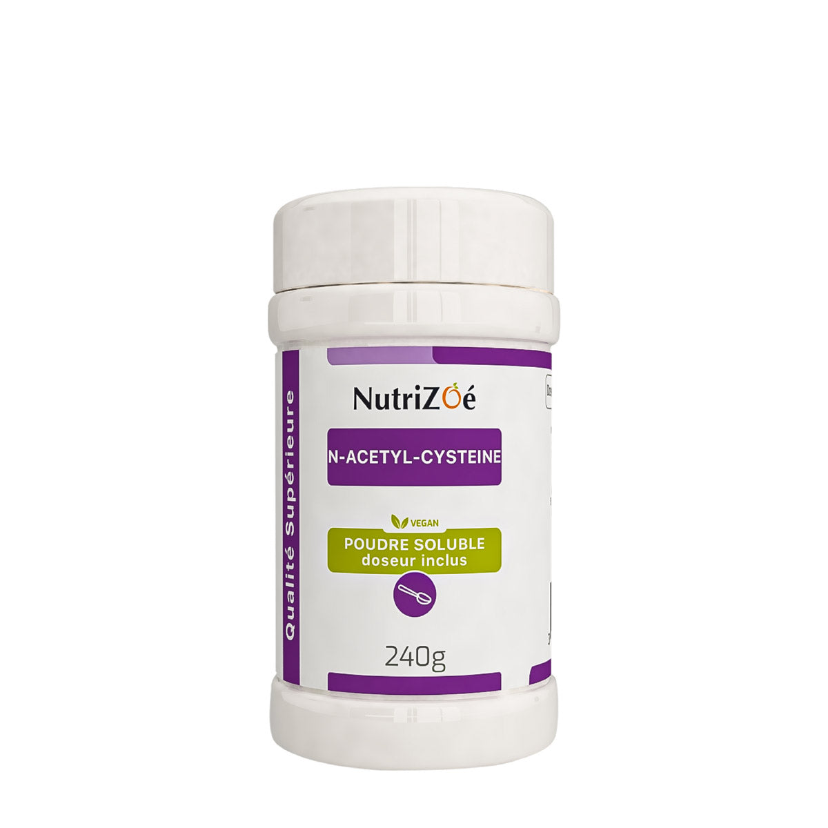 NAC végane N-Acetyl cysteine | acide aminé | poudre soluble | Format 240g | Nutrizoé