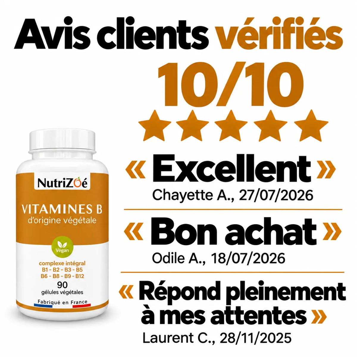 Vitamines B complexe intégral | complexe vitamines b avis clients verifies nutrizoe
