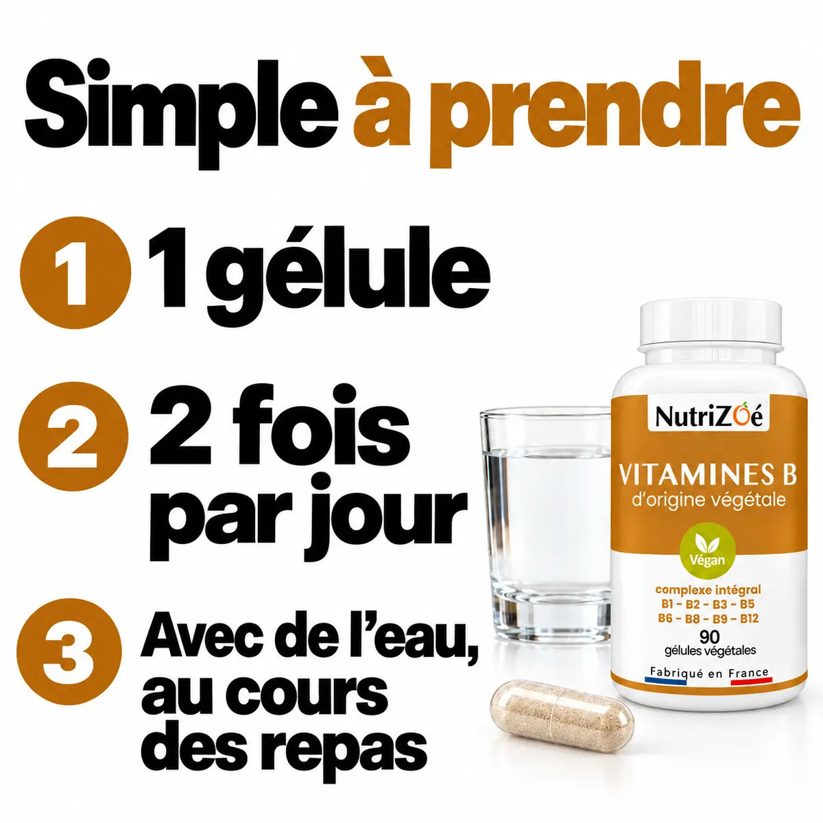 Vitamines B complexe intégral | complexe vitamines b mode emploi nutrizoe