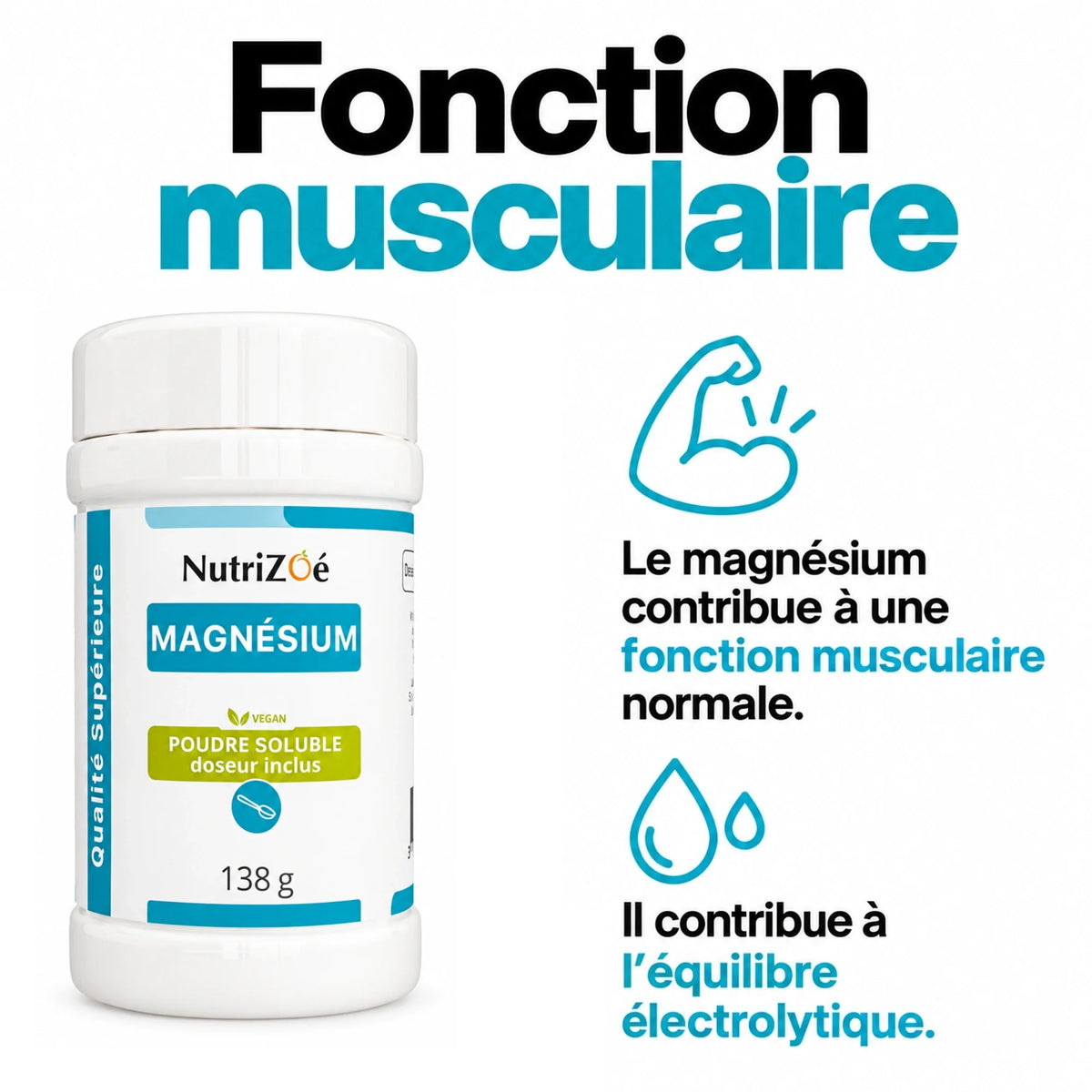 Magnésium citrate en poudre | magnesium citrate 138g 05 fonction musculaire