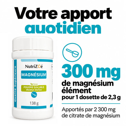Magnésium citrate en poudre | magnesium citrate 138g 07 apport quotidien