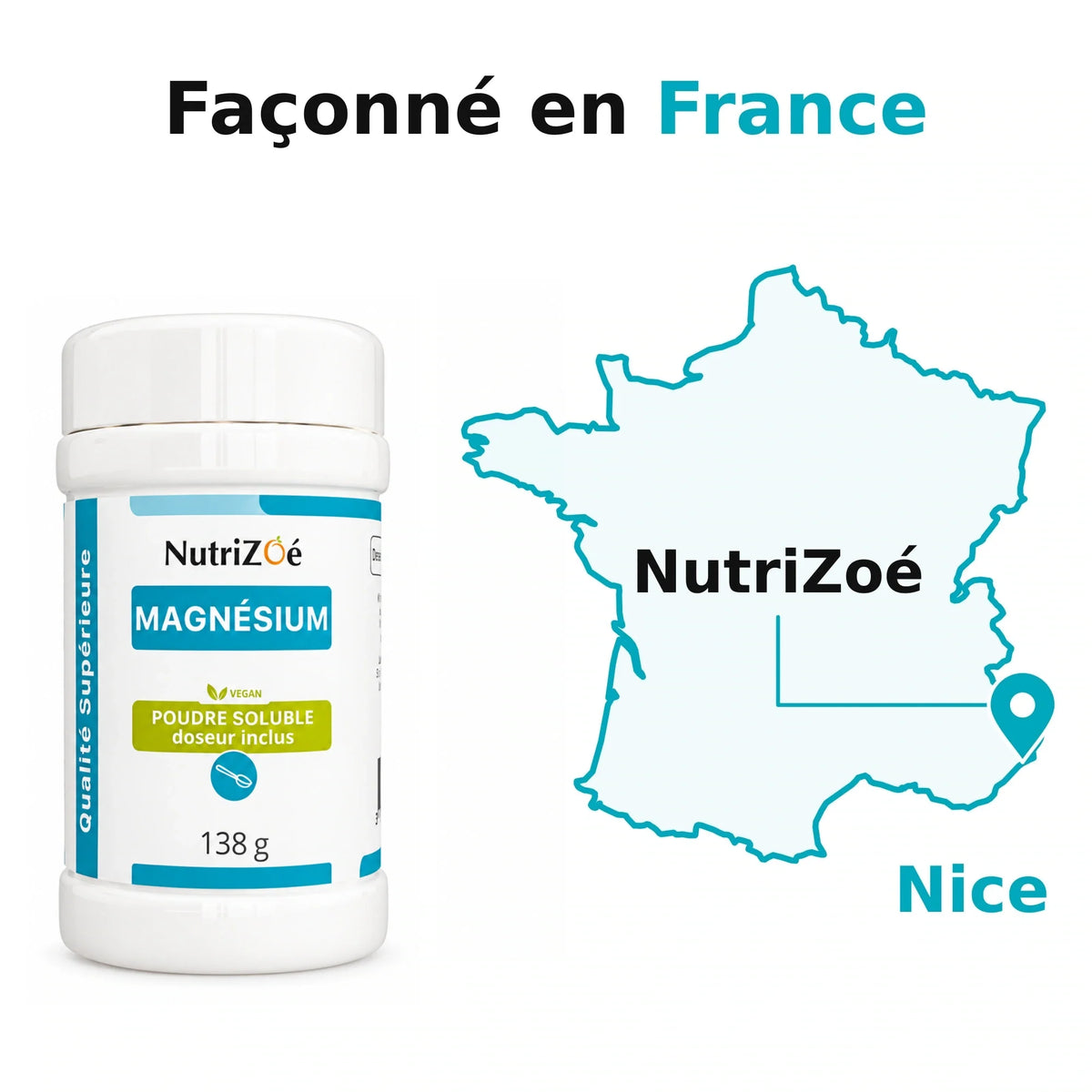 Magnésium citrate en poudre | magnesium citrate 138g 12 faconne france