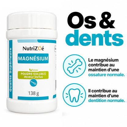 Magnésium citrate en poudre | magnesium citrate 138g 13 os dents