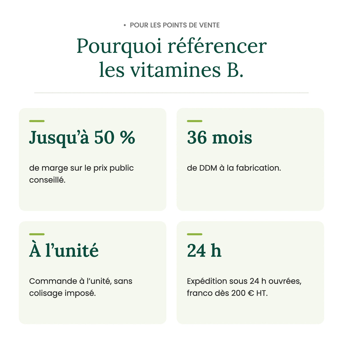 Vitamines B | Pourquoi le référencer en point de vente