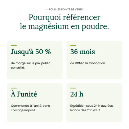 Magnésium en poudre | Pourquoi le référencer en point de vente