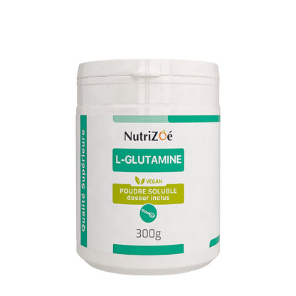 L-Glutamine végane | poudre soluble | Format 300g | acide aminé | Nutrizoé