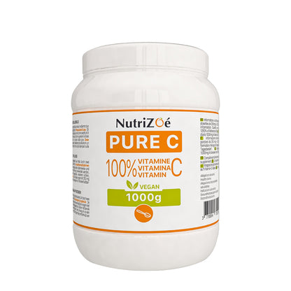 Vitamine C d'origine végetale | poudre extrasoluble | Format 1kg | Nutrizoé