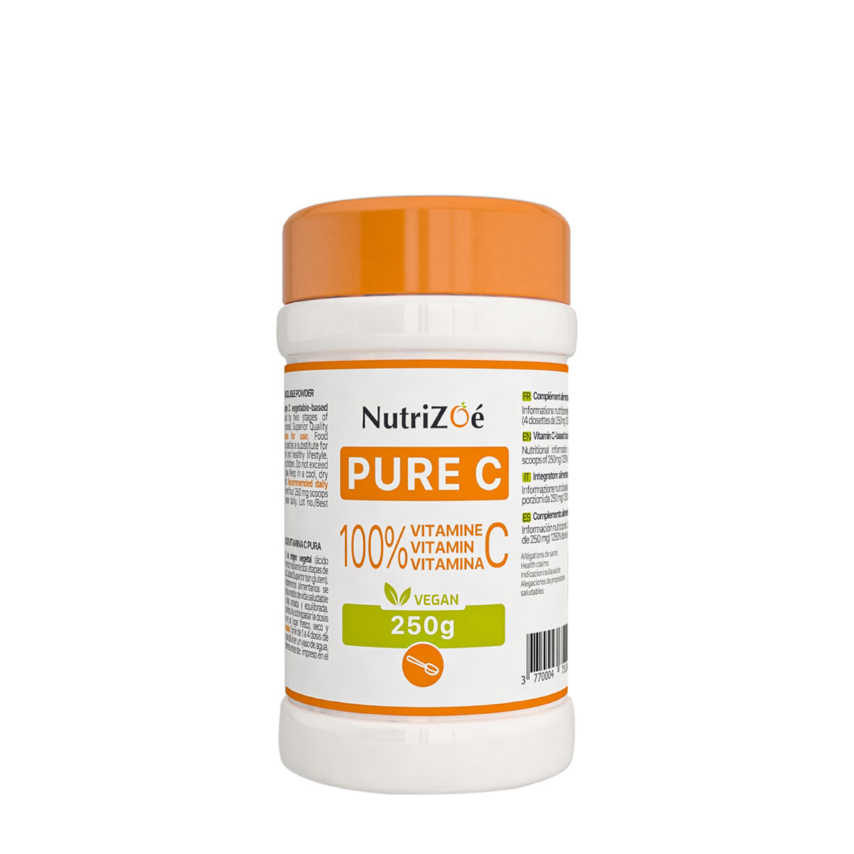 Vitamine C d'origine végetale | poudre extrasoluble | Format 250g | Nutrizoé